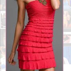 Express Strapless Ruffle Tube Dress